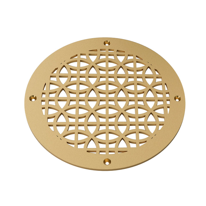 Sunray Round Vent Covers Round Vent Cover Reggio Register Company, LLC - VCU 6" Diameter (Overall: 8" Diameter) Steel Sun Gold