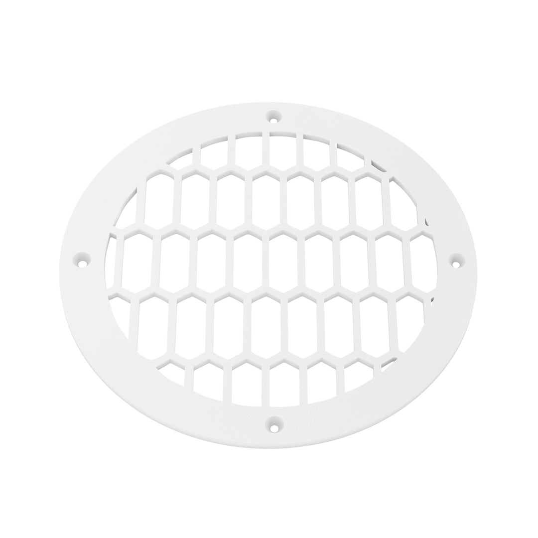 Duncan Round Vent Covers Round Vent Cover Reggio Register Company, LLC - VCU 6" Diameter (Overall: 8" Diameter) Steel White