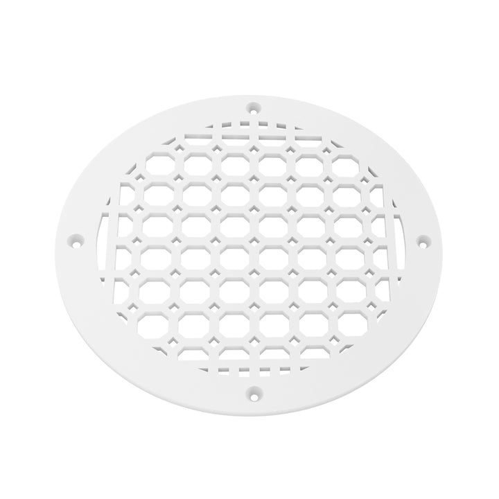 Easton Round Vent Covers Round Vent Cover Reggio Register Company, LLC - VCU 6" Diameter (Overall: 8" Diameter) Steel White
