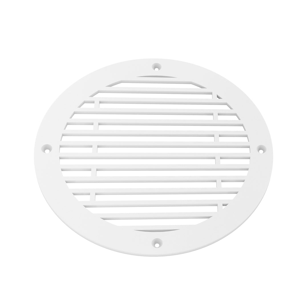 Abigail Round Vent Covers Round Vent Cover Reggio Register Company, LLC - VCU 6" Diameter (Overall: 8" Diameter) Aluminum White