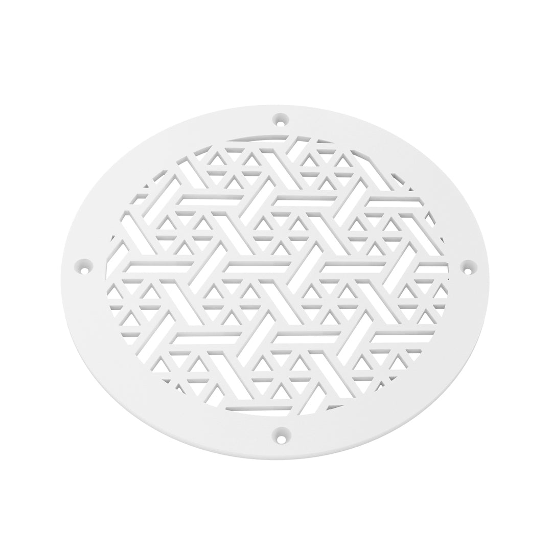 Pinwheel Round Vent Covers Round Vent Cover Reggio Register Company, LLC - VCU 6" Diameter (Overall: 8" Diameter) Steel White