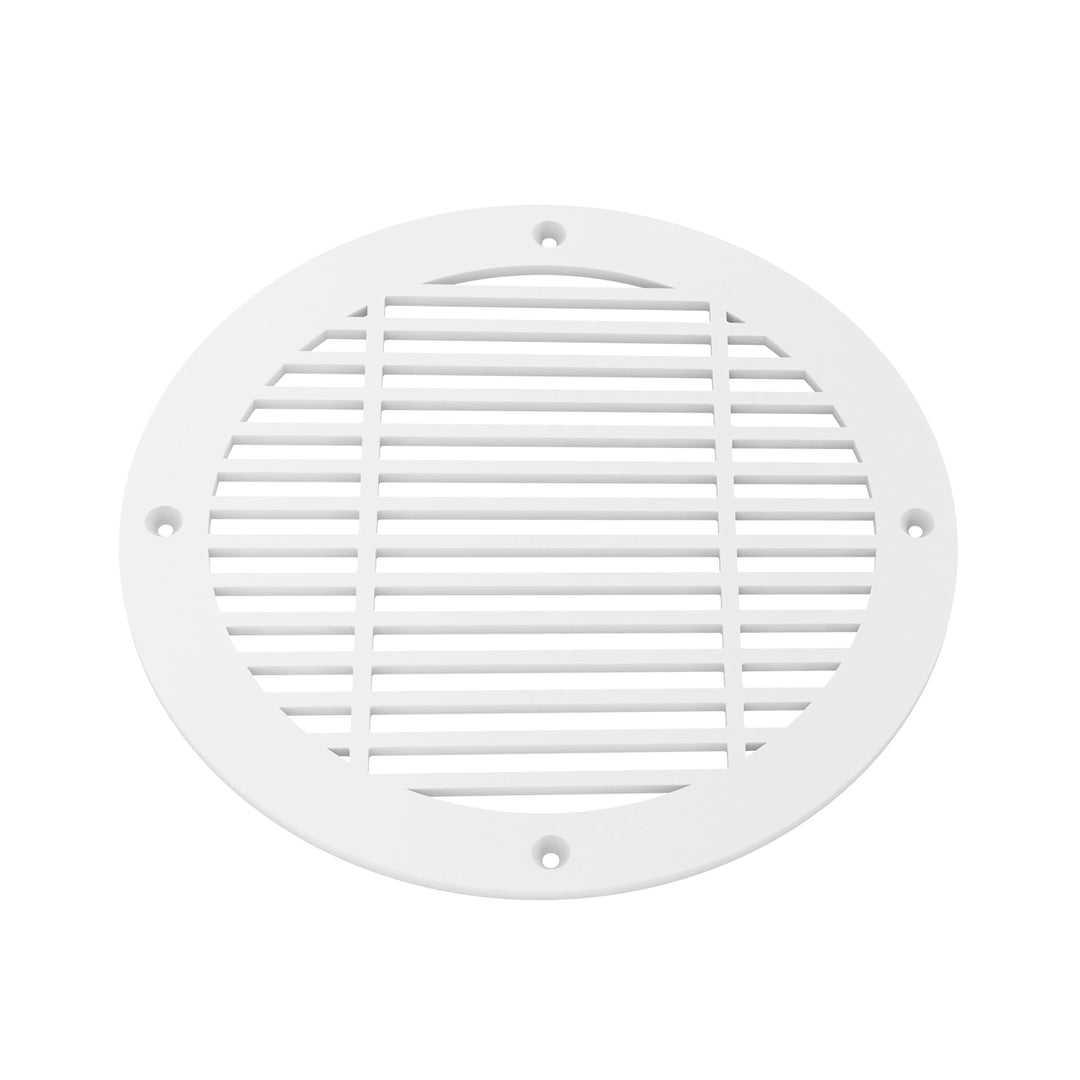 Royal Linear Round Vent Covers Round Vent Cover Reggio Register Company, LLC - VCU 6" Diameter (Overall: 8" Diameter) Steel White
