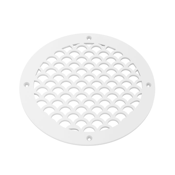 Sanibel Round Vent Covers Round Vent Cover Reggio Register Company, LLC - VCU 6" Diameter (Overall: 8" Diameter) Steel White