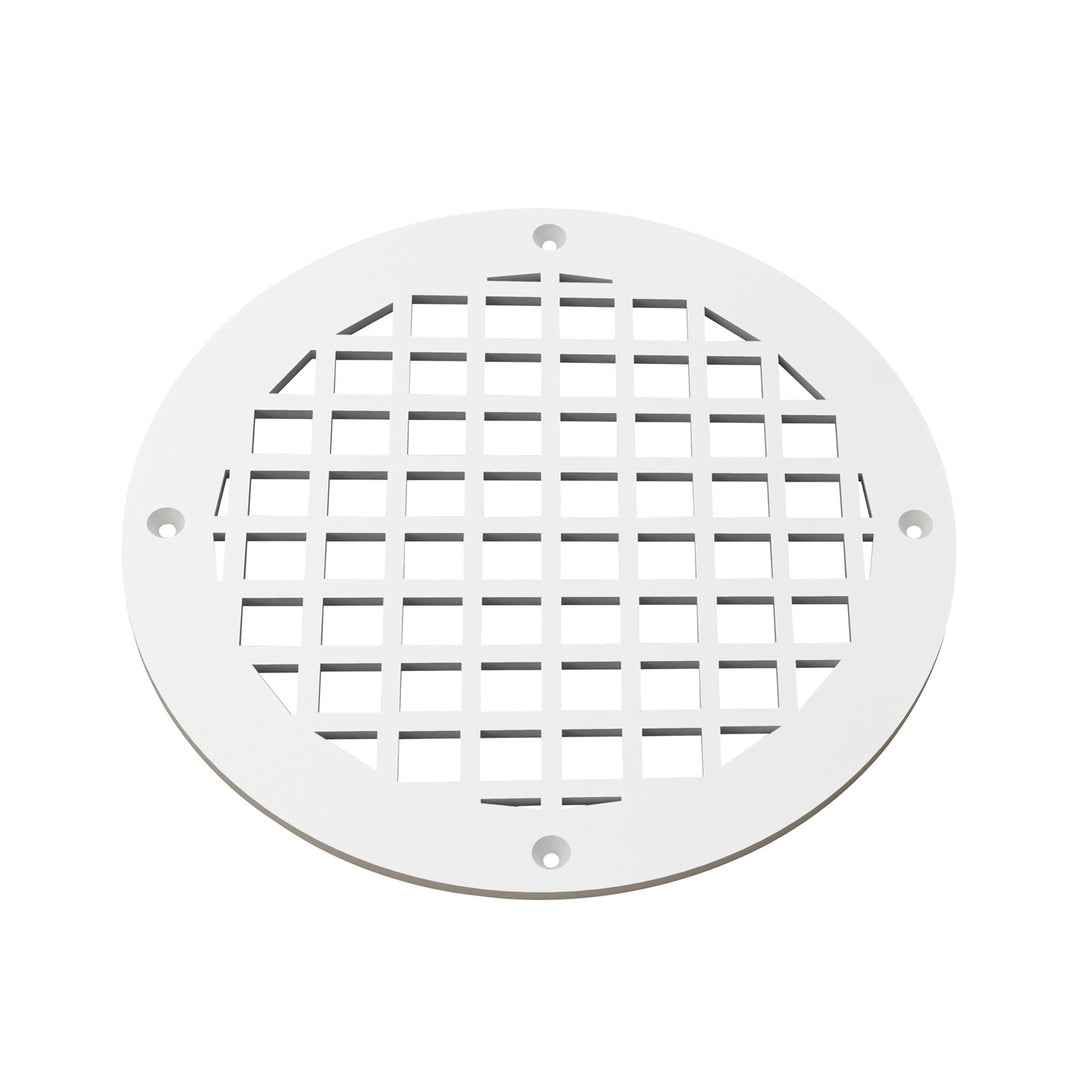 Square Round Vent Covers Round Vent Cover Reggio Register Company, LLC - VCU 6" Diameter (Overall: 8" Diameter) Steel White