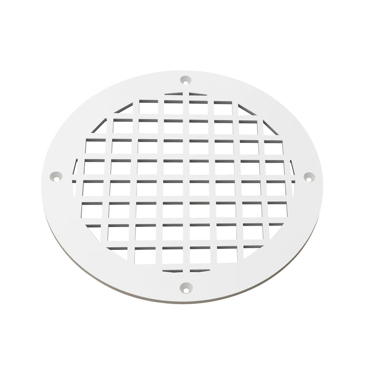 Square Round Vent Covers Round Vent Cover Reggio Register Company, LLC - VCU 6" Diameter (Overall: 8" Diameter) Steel White