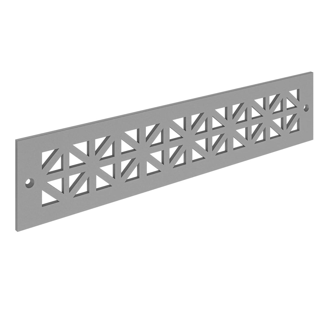 Asher Toe Kick Vent Cover Toe Kick Reggio Register Company, LLC - VCU 2.25 x 10 (Overall 3.5 x 12) 3/16" Aluminum Gray