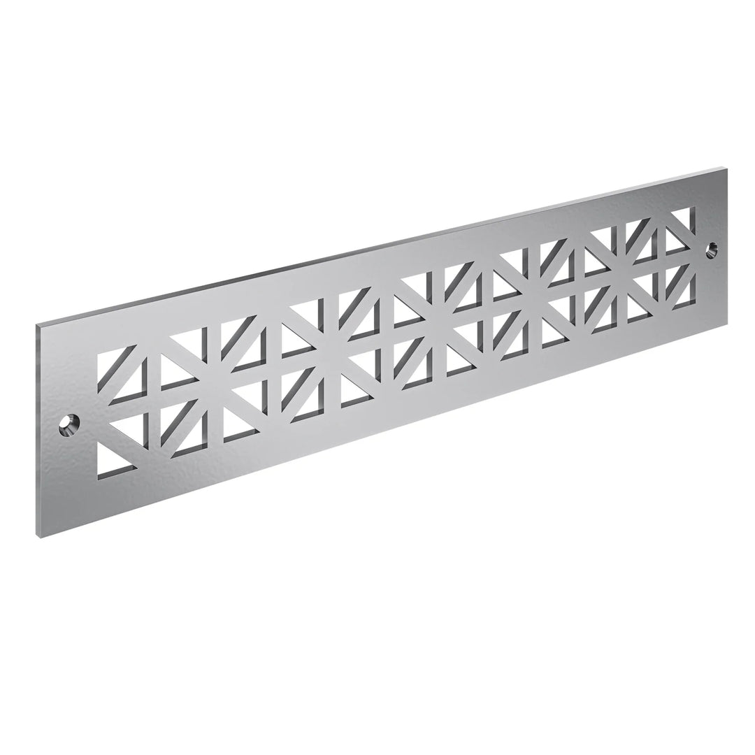 Asher Toe Kick Vent Cover Toe Kick Reggio Register Company, LLC - VCU 2.25 x 10 (Overall 3.5 x 12) 3/16" Aluminum Silver