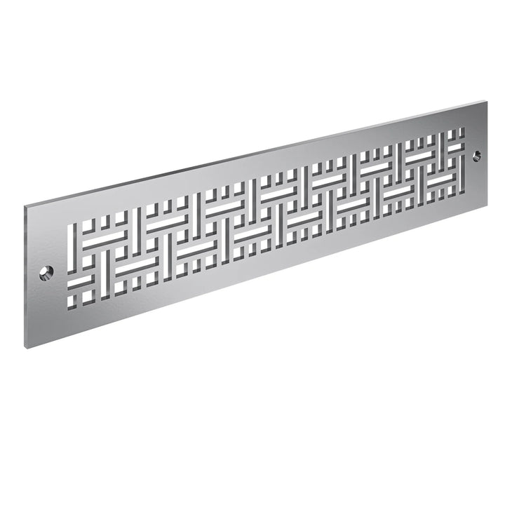 Basketweave Toe Kick Vent Cover Toe Kick Reggio Register Company, LLC - VCU 2.25 x 10 (Overall 3.5 x 12) 3/16" Aluminum Silver