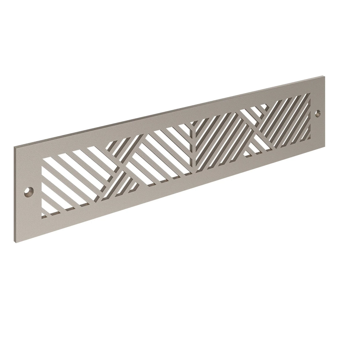 Chevron Toe Kick Vent Cover Toe Kick Reggio Register Company, LLC - VCU 2.25 x 10 (Overall 3.5 x 12) 3/16" Aluminum Champagne Bronze