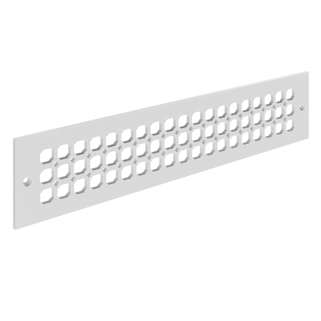 Easton Toe Kick Vent Cover Toe Kick Reggio Register Company, LLC - VCU 2.25 x 10 (Overall 3.5 x 12) 3/16" Aluminum White