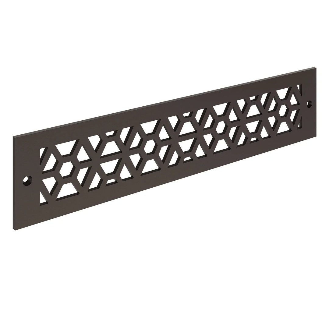 Mosaic Toe Kick Vent Cover Toe Kick Reggio Register Company, LLC - VCU 2.25 x 10 (Overall 3.5 x 12) 3/16" Aluminum Oil Rubbed Bronze