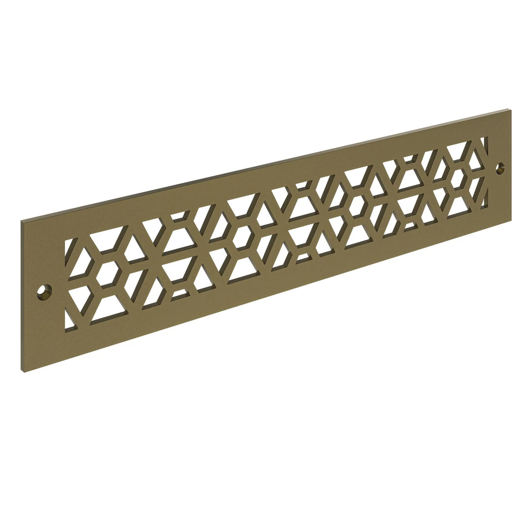 Mosaic Toe Kick Vent Cover Toe Kick Reggio Register Company, LLC - VCU 2.25 x 10 (Overall 3.5 x 12) 3/16" Aluminum Sun Gold