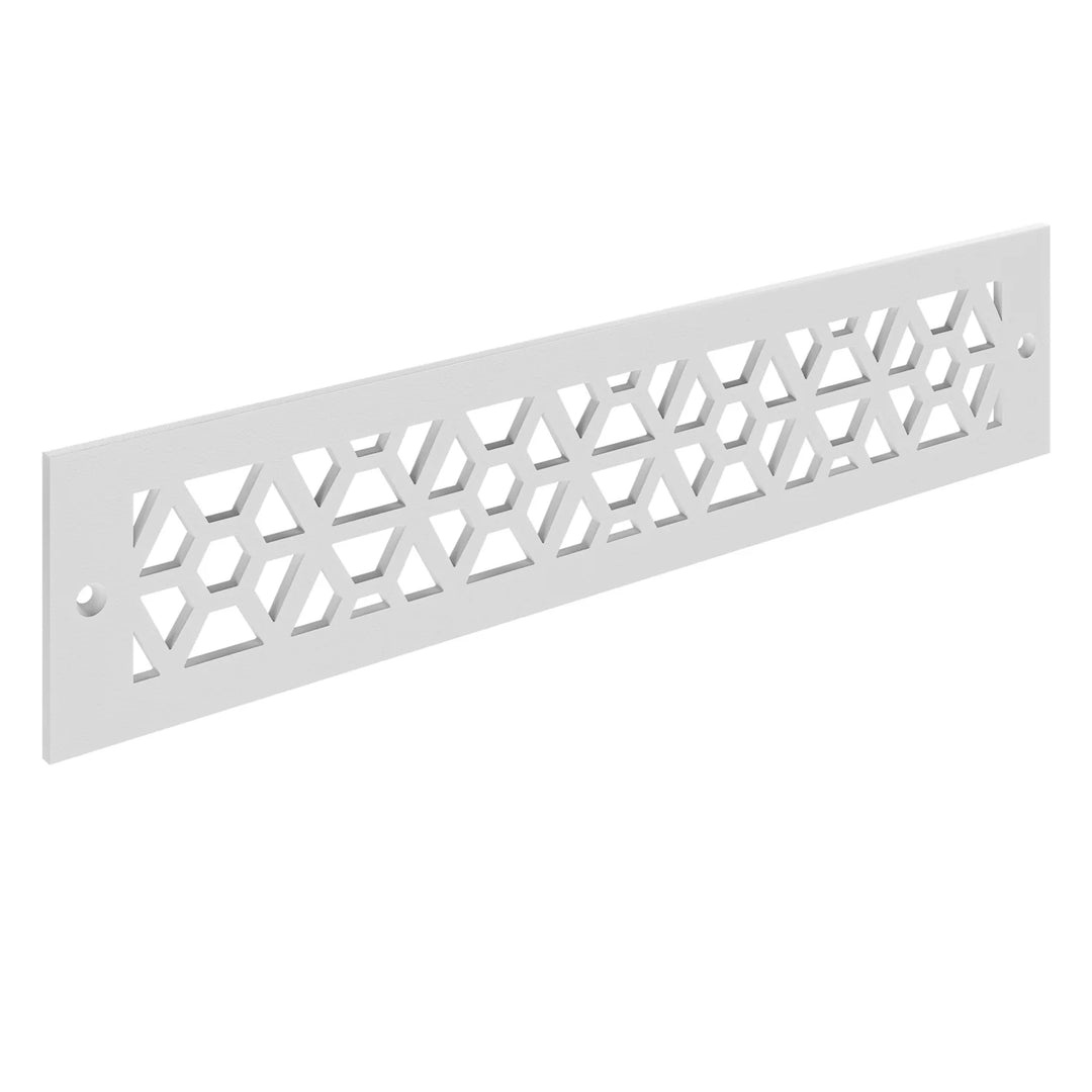 Mosaic Toe Kick Vent Cover Toe Kick Reggio Register Company, LLC - VCU 2.25 x 10 (Overall 3.5 x 12) 3/16" Aluminum White