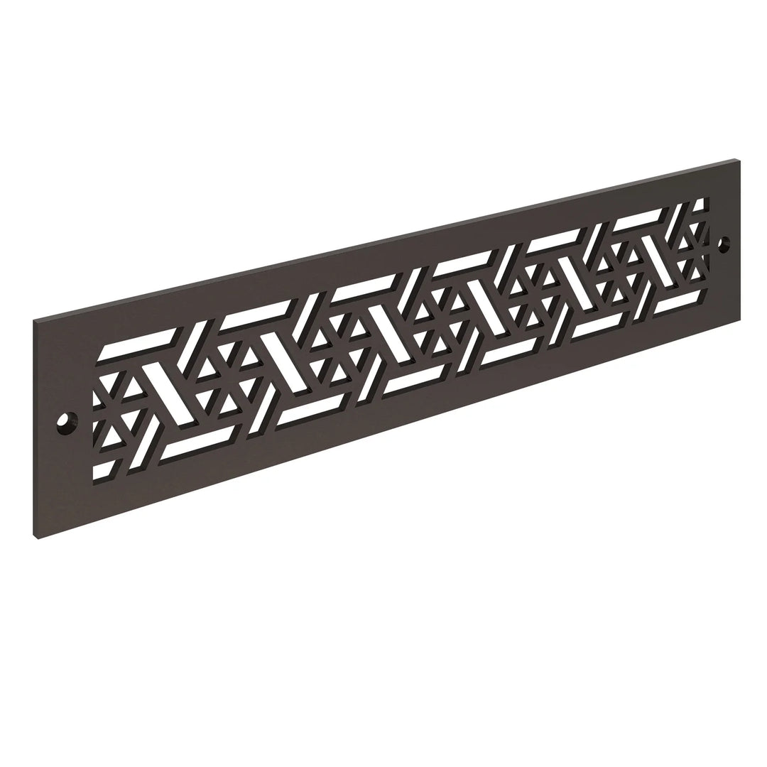 Pinwheel Toe Kick Vent Cover Toe Kick Reggio Register Company, LLC - VCU 2.25 x 10 (Overall 3.5 x 12) 3/16" Aluminum Oil Rubbed Bronze