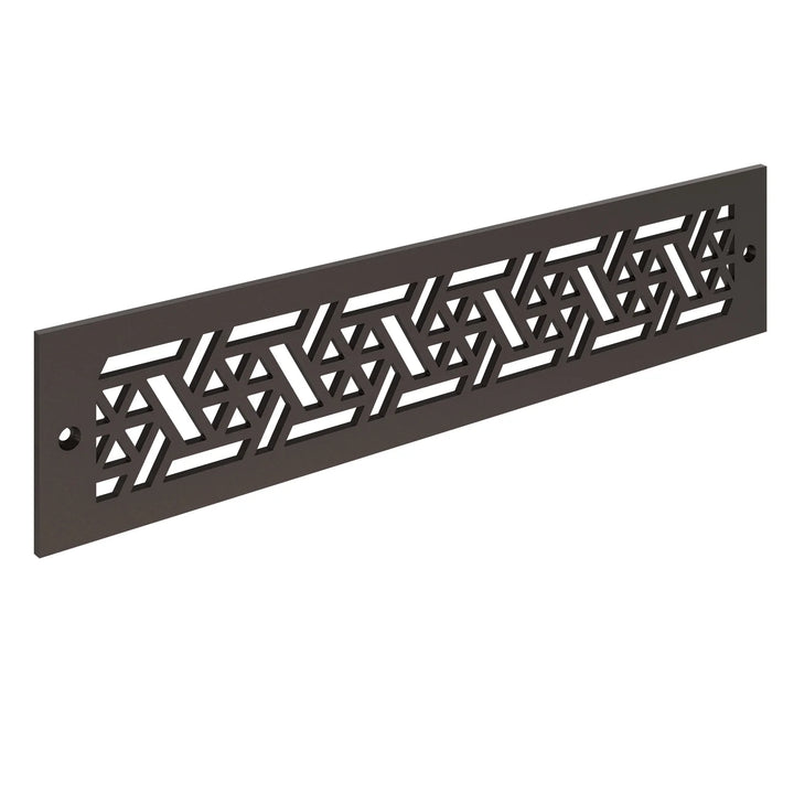 Pinwheel Toe Kick Vent Cover Toe Kick Reggio Register Company, LLC - VCU 2.25 x 10 (Overall 3.5 x 12) 3/16" Aluminum Oil Rubbed Bronze