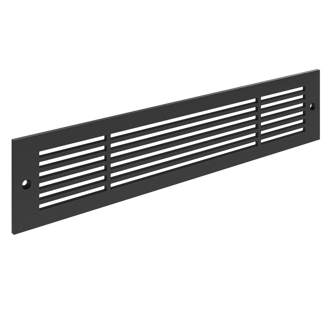 Royal Linear Toe Kick Vent Cover Toe Kick Reggio Register Company, LLC - VCU 2.25 x 10 (Overall 3.5 x 12) 3/16" Aluminum Black