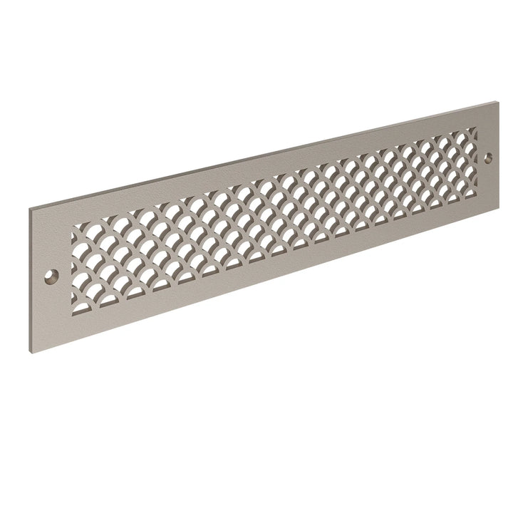 Sanibel Toe Kick Vent Cover Toe Kick Reggio Register Company, LLC - VCU 2.25 x 10 (Overall 3.5 x 12) 3/16" Aluminum Champagne Bronze
