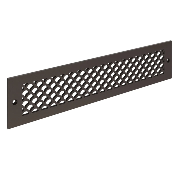 Sanibel Toe Kick Vent Cover Toe Kick Reggio Register Company, LLC - VCU 2.25 x 10 (Overall 3.5 x 12) 3/16" Aluminum Oil Rubbed Bronze