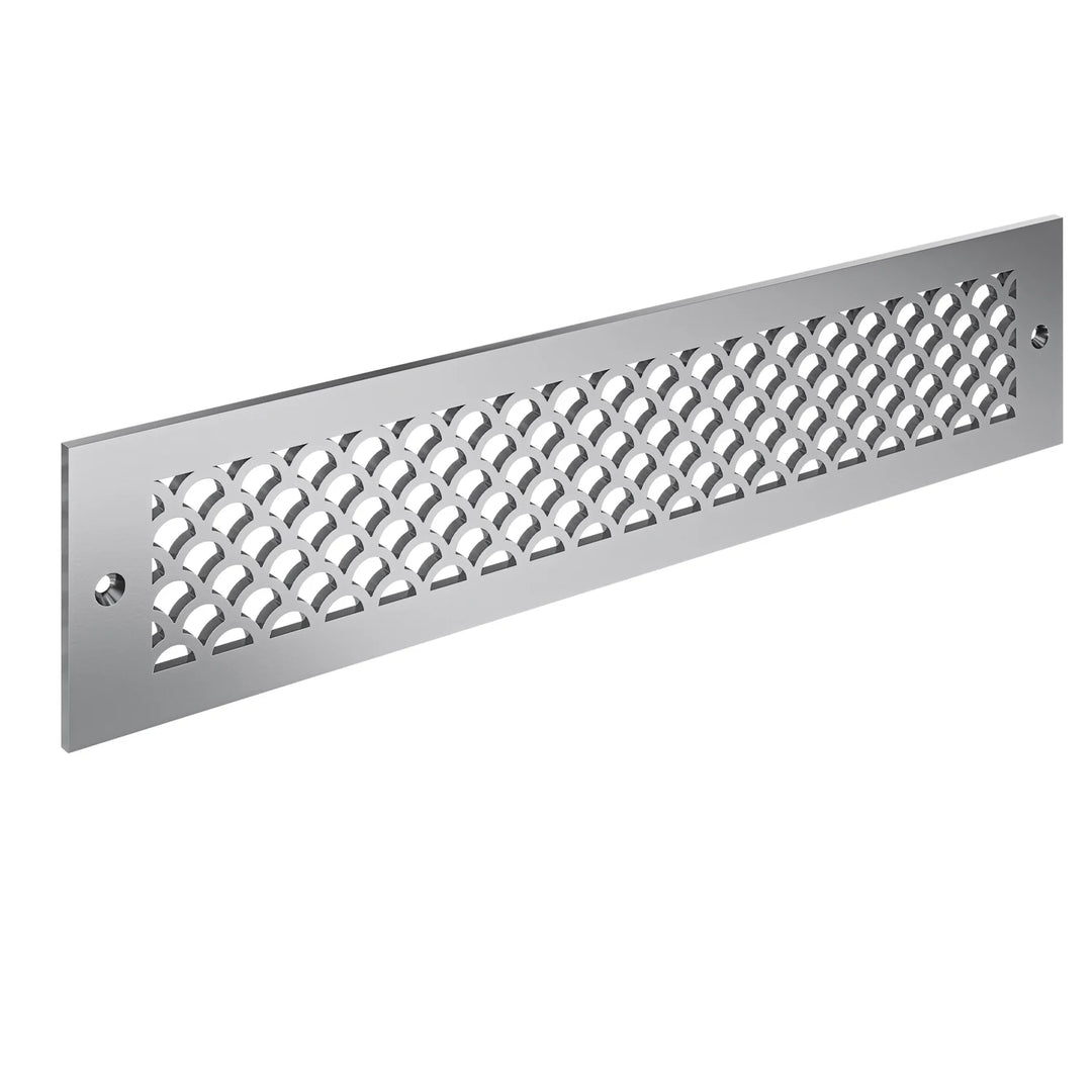 Sanibel Toe Kick Vent Cover Toe Kick Reggio Register Company, LLC - VCU 2.25 x 10 (Overall 3.5 x 12) 3/16" Aluminum Silver