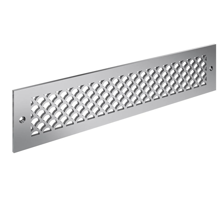 Sanibel Toe Kick Vent Cover Toe Kick Reggio Register Company, LLC - VCU 2.25 x 10 (Overall 3.5 x 12) 3/16" Aluminum Silver