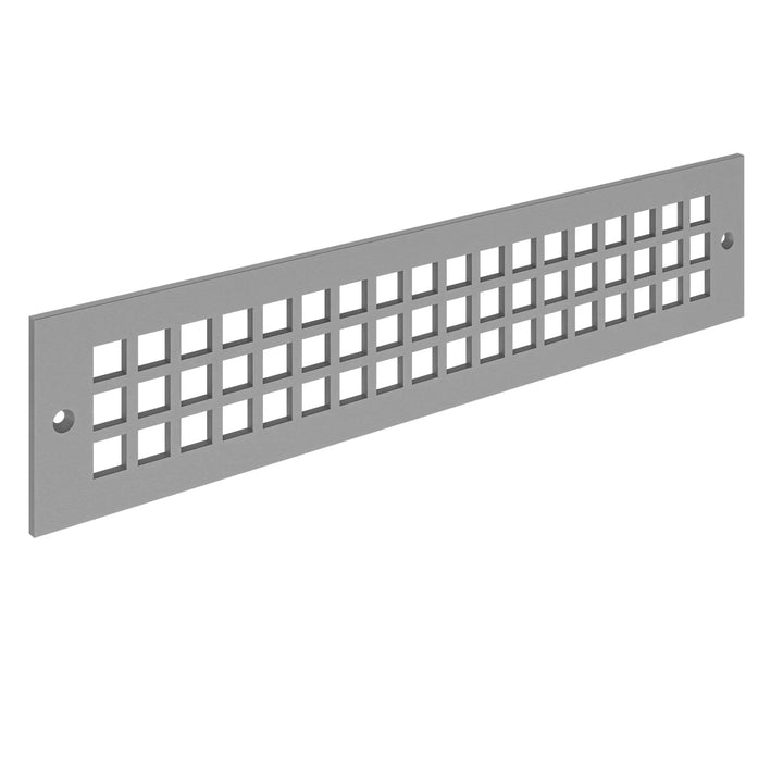 Square Toe Kick Vent Cover Toe Kick Reggio Register Company, LLC - VCU 2.25 x 10 (Overall 3.5 x 12) 3/16" Aluminum Gray