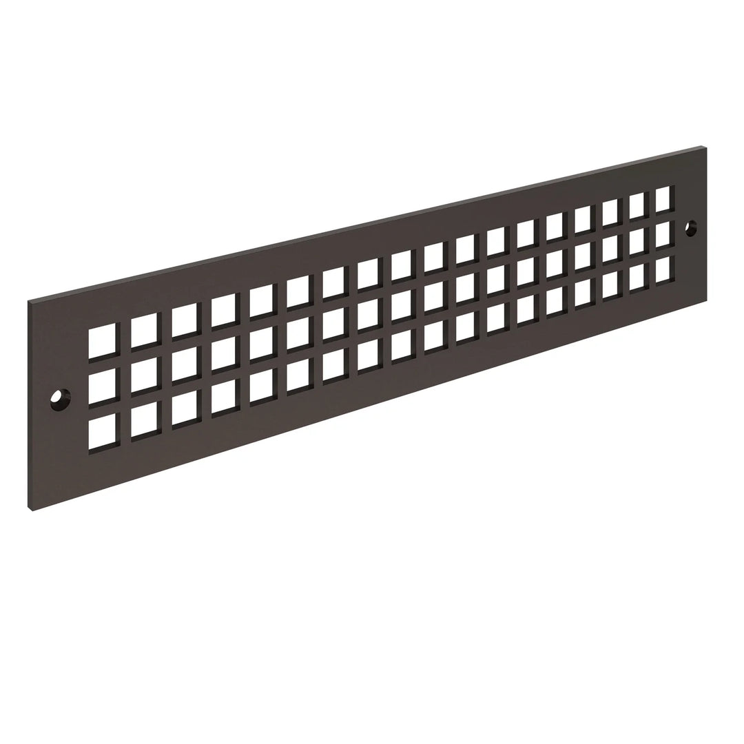 Square Toe Kick Vent Cover Toe Kick Reggio Register Company, LLC - VCU 2.25 x 10 (Overall 3.5 x 12) 3/16" Aluminum Oil Rubbed Bronze