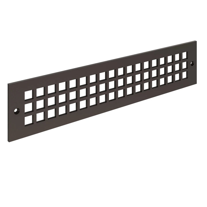 Square Toe Kick Vent Cover Toe Kick Reggio Register Company, LLC - VCU 2.25 x 10 (Overall 3.5 x 12) 3/16" Aluminum Oil Rubbed Bronze