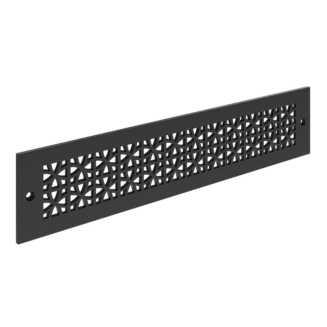 Sunray Toe Kick Vent Cover Toe Kick Reggio Register Company, LLC - VCU 2.25 x 10 (Overall 3.5 x 12) 3/16" Aluminum Black