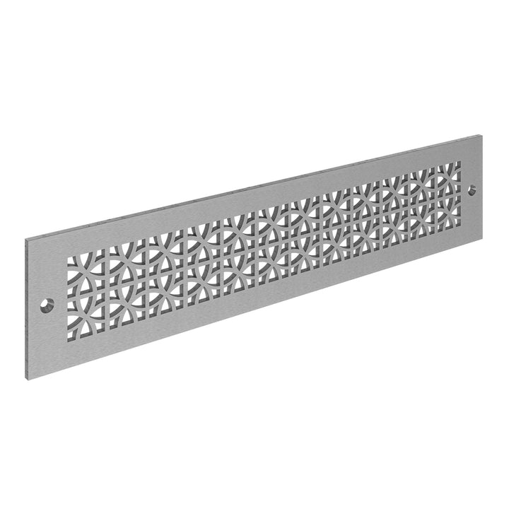 Sunray Toe Kick Vent Cover Toe Kick Reggio Register Company, LLC - VCU 2.25 x 10 (Overall 3.5 x 12) 3/16" Aluminum Satin Nickel