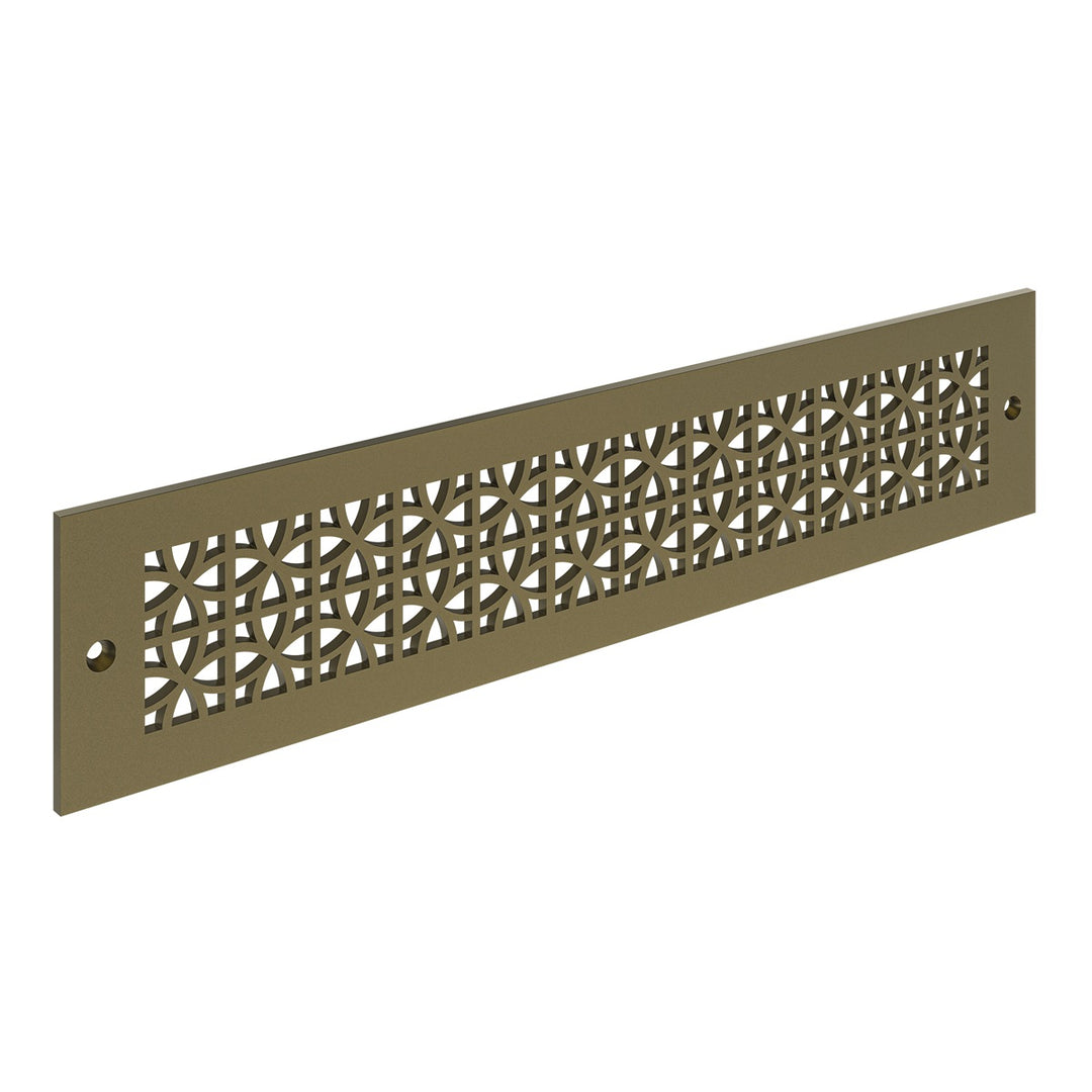 Sunray Toe Kick Vent Cover Toe Kick Reggio Register Company, LLC - VCU 2.25 x 10 (Overall 3.5 x 12) 3/16" Aluminum Sun Gold