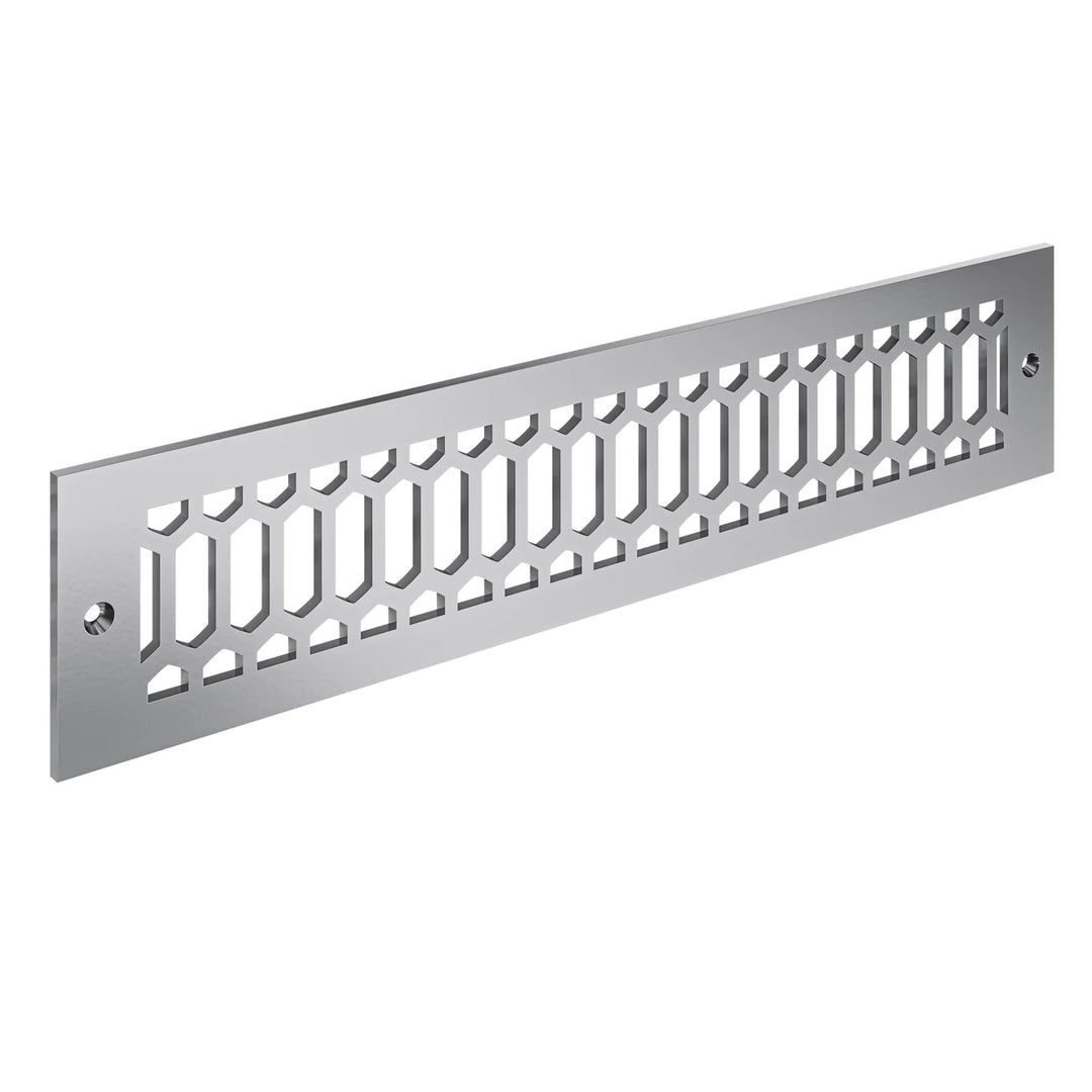 Duncan Toe Kick Vent Cover Toe Kick Reggio Register Company, LLC - VCU 2.25 x 10 (Overall 3.5 x 12) 3/16" Aluminum Silver