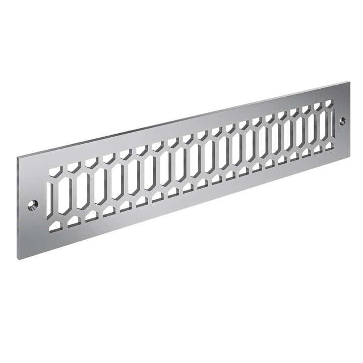 Duncan Toe Kick Vent Cover Toe Kick Reggio Register Company, LLC - VCU 2.25 x 10 (Overall 3.5 x 12) 3/16" Aluminum Silver