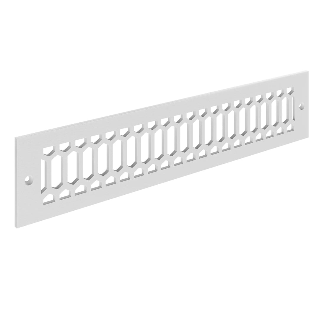 Duncan Toe Kick Vent Cover Toe Kick Reggio Register Company, LLC - VCU 2.25 x 10 (Overall 3.5 x 12) 3/16" Aluminum White