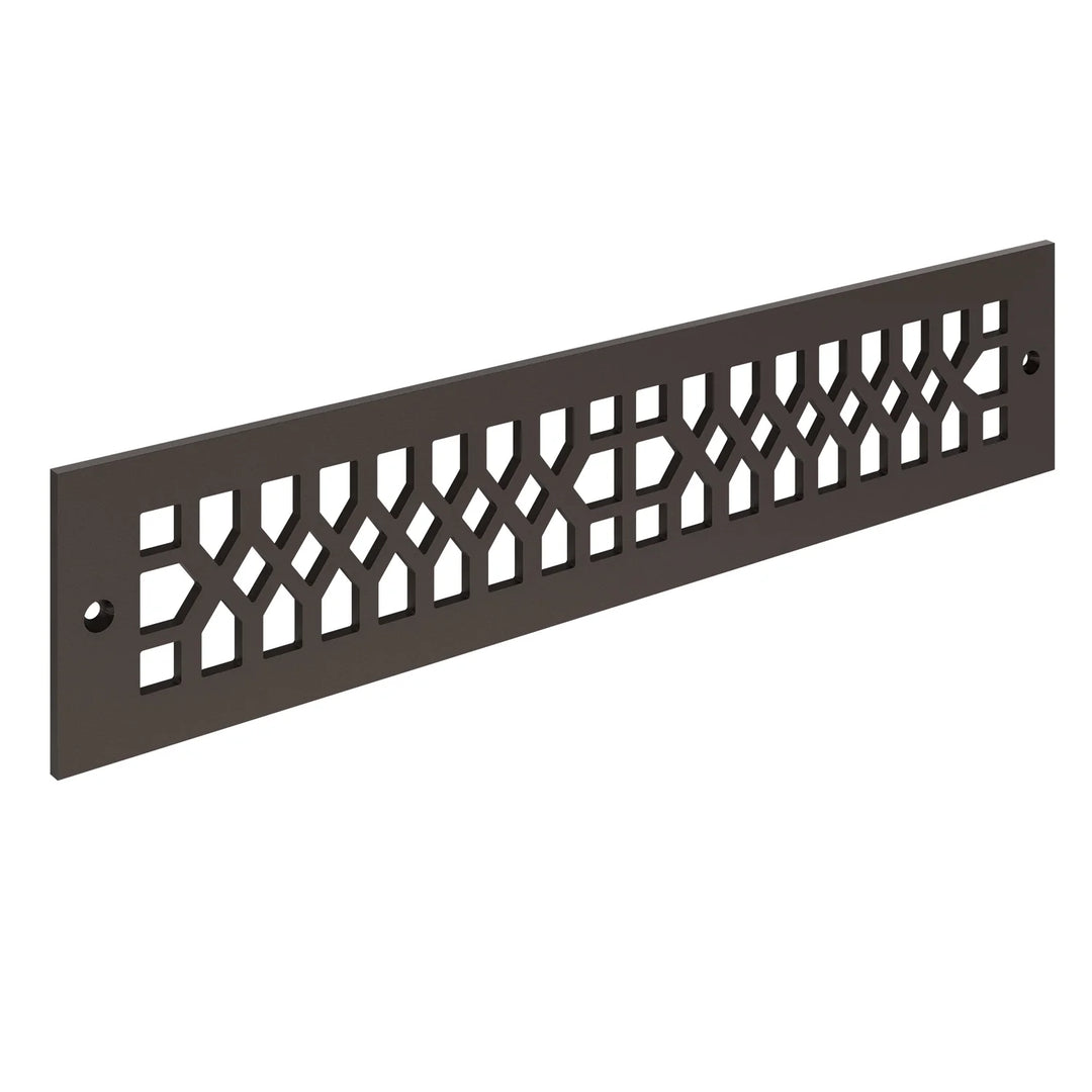 Edison Toe Kick Vent Cover Toe Kick Reggio Register Company, LLC - VCU 2.25 x 10 (Overall 3.5 x 12) 3/16" Aluminum Oil Rubbed Bronze