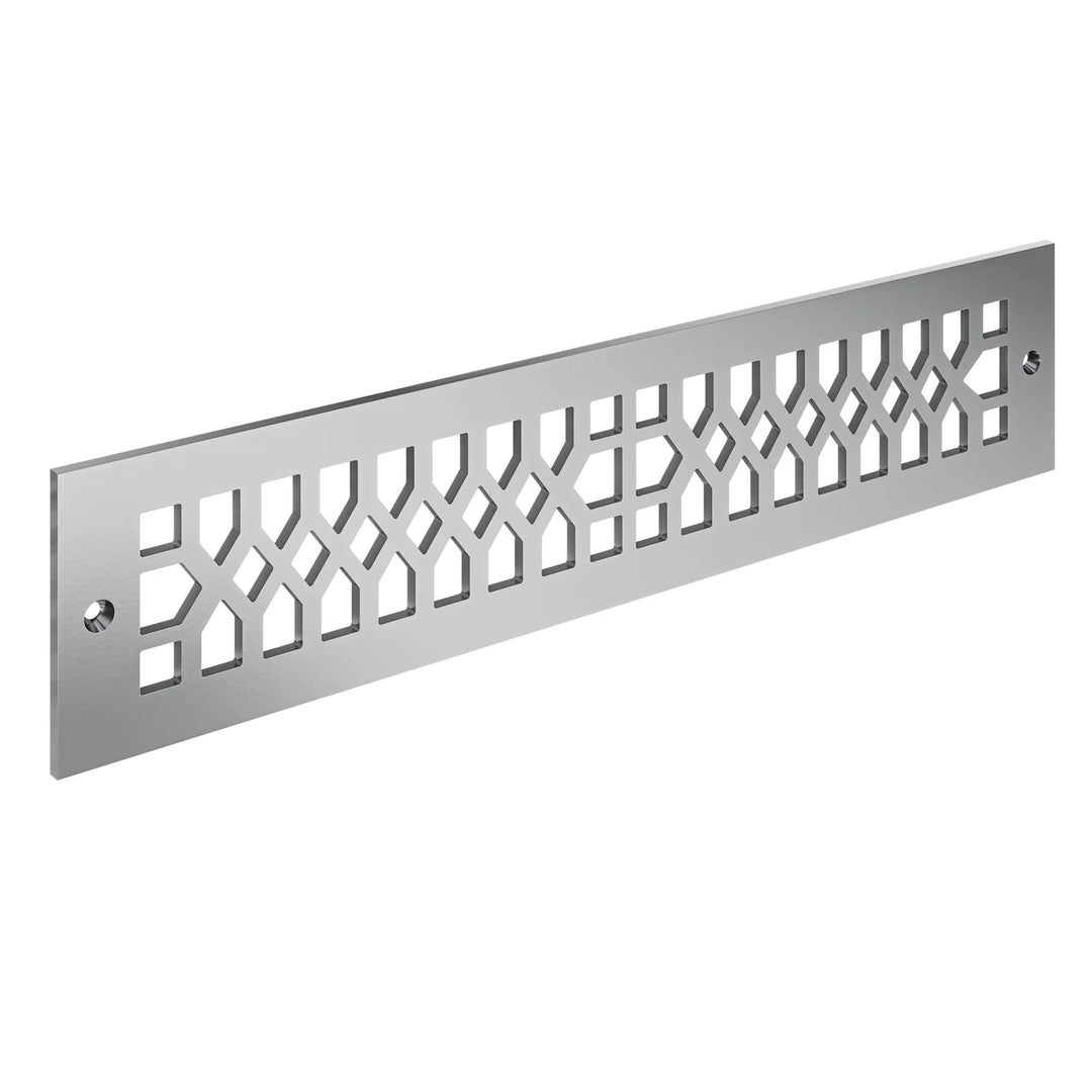 Edison Toe Kick Vent Cover Toe Kick Reggio Register Company, LLC - VCU 2.25 x 10 (Overall 3.5 x 12) 3/16" Aluminum Silver