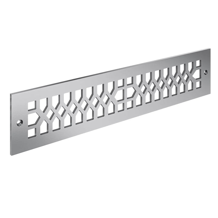 Edison Toe Kick Vent Cover Toe Kick Reggio Register Company, LLC - VCU 2.25 x 10 (Overall 3.5 x 12) 3/16" Aluminum Silver