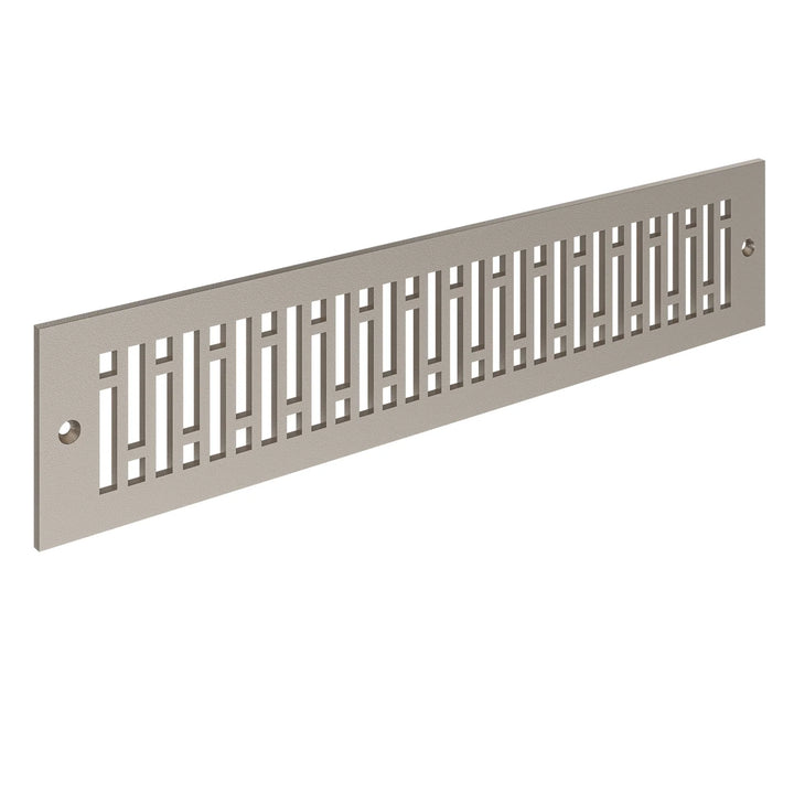 Abigail Toe Kick Vent Cover Toe Kick Reggio Register Company, LLC - VCU 2.25 x 10 (Overall 3.5 x 12) 3/16" Aluminum Champagne Bronze