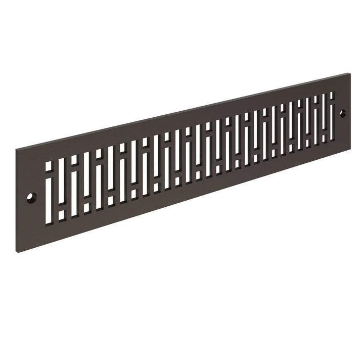 Abigail Toe Kick Vent Cover Toe Kick Reggio Register Company, LLC - VCU 2.25 x 10 (Overall 3.5 x 12) 3/16" Aluminum Oil Rubbed Bronze