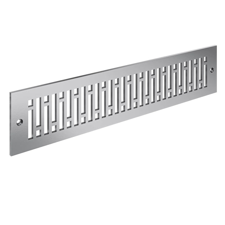 Abigail Toe Kick Vent Cover Toe Kick Reggio Register Company, LLC - VCU 2.25 x 10 (Overall 3.5 x 12) 3/16" Aluminum Silver