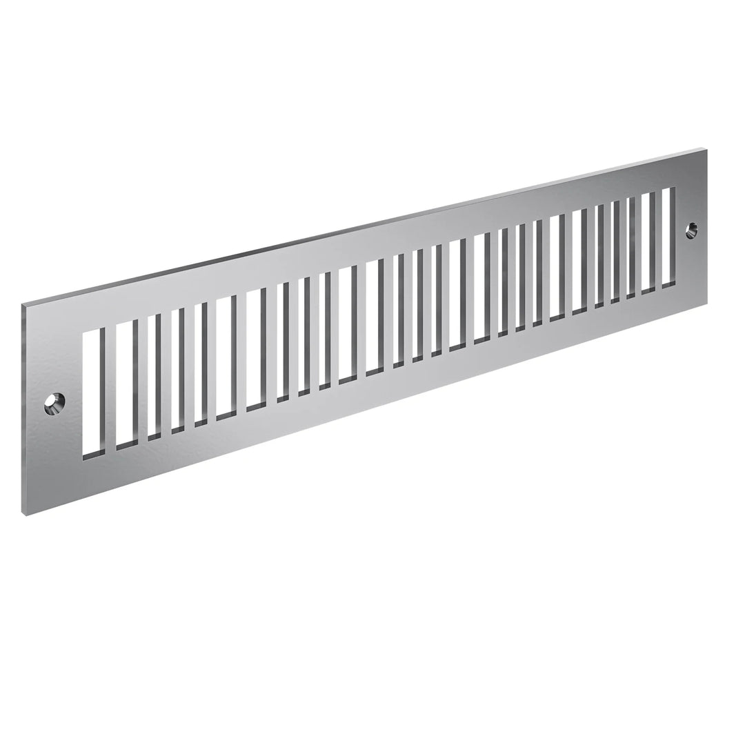 Piano Toe Kick Vent Cover Toe Kick Reggio Register Company, LLC - VCU 2.25 x 10 (Overall 3.5 x 12) 3/16" Aluminum Silver