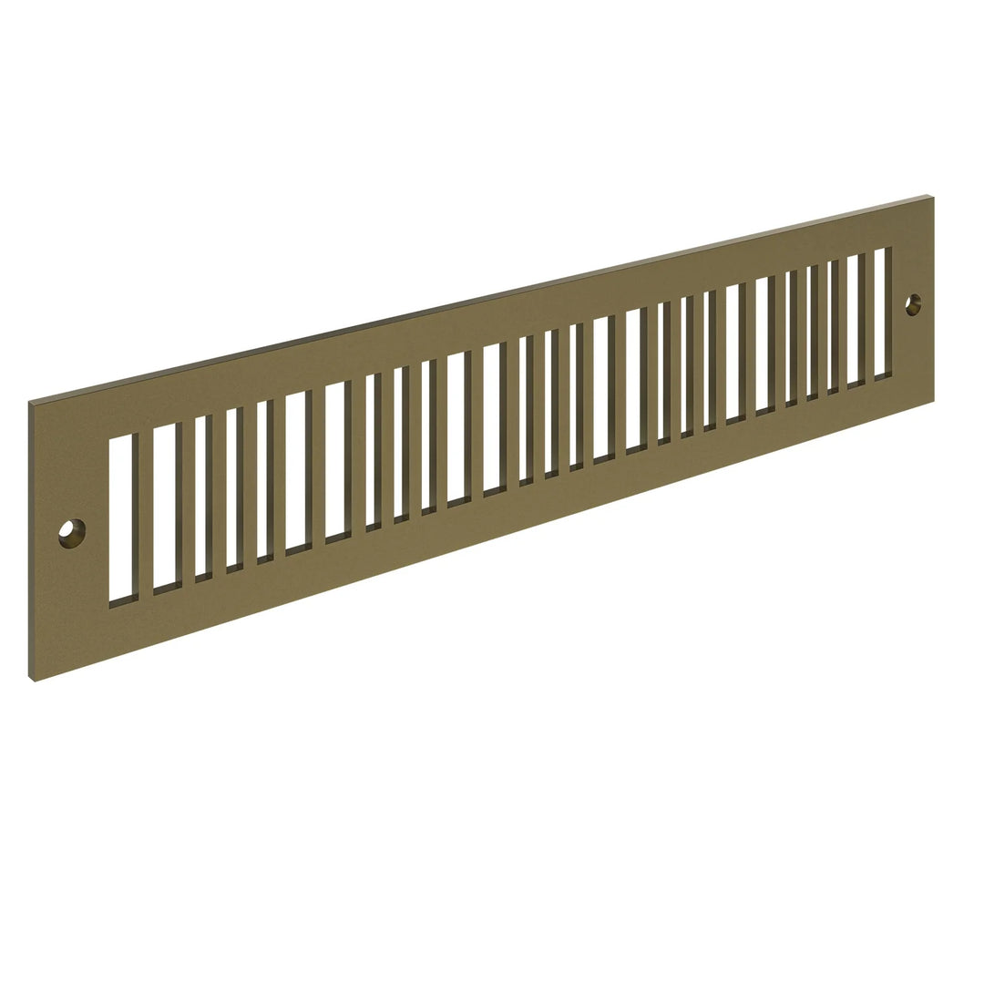 Piano Toe Kick Vent Cover Toe Kick Reggio Register Company, LLC - VCU 2.25 x 10 (Overall 3.5 x 12) 3/16" Aluminum Sun Gold
