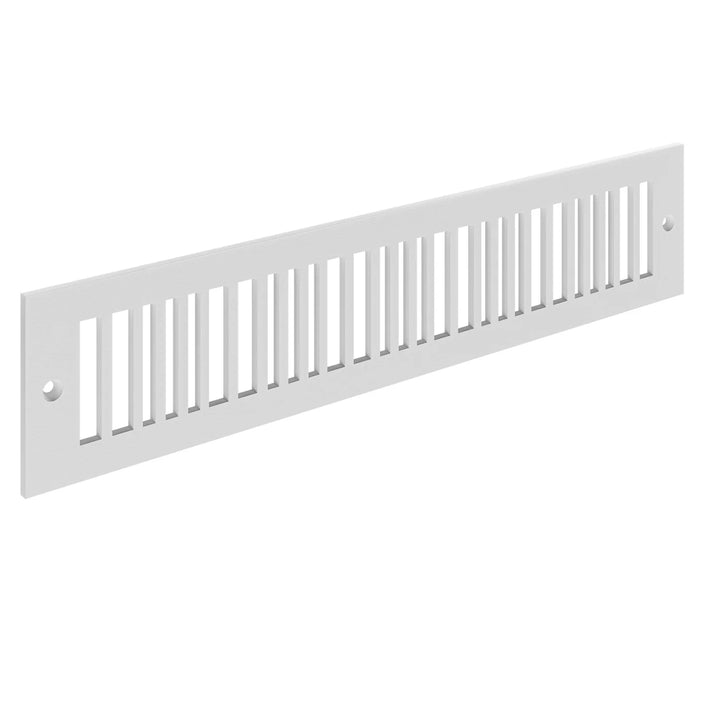 Piano Toe Kick Vent Cover Toe Kick Reggio Register Company, LLC - VCU 2.25 x 10 (Overall 3.5 x 12) 3/16" Aluminum White