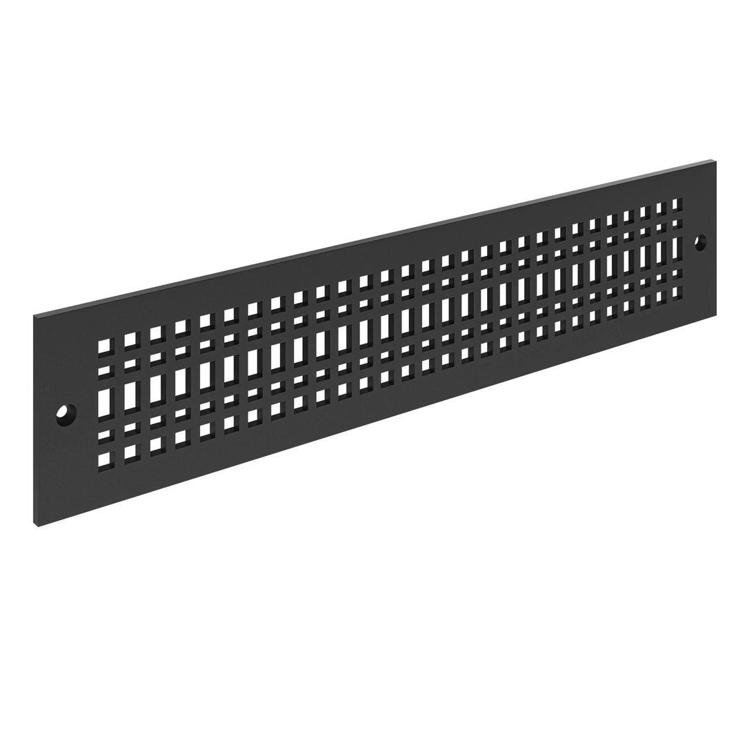 Linear Craftsman Toe Kick Vent Cover Toe Kick Reggio Register Company, LLC - VCU 2.25 x 10 (Overall 3.5 x 12) 3/16" Aluminum Black