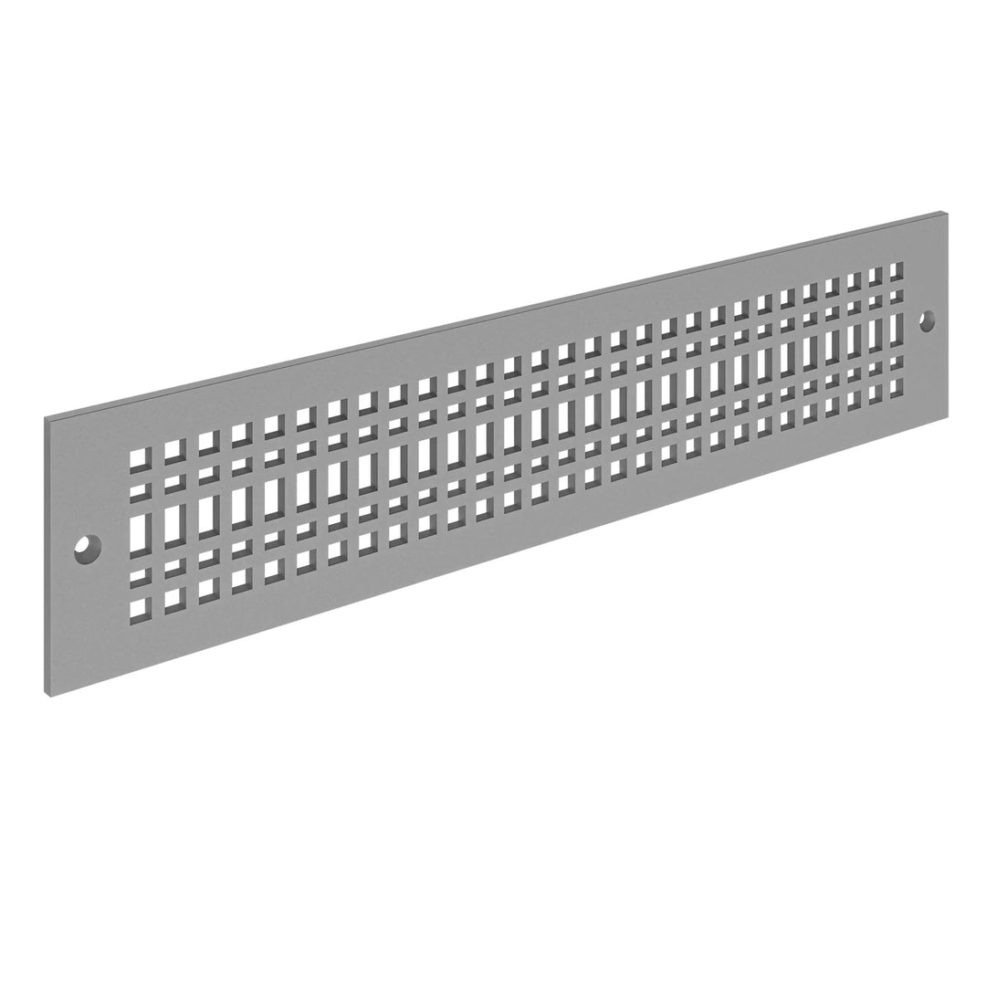Linear Craftsman Toe Kick Vent Cover Toe Kick Reggio Register Company, LLC - VCU 2.25 x 10 (Overall 3.5 x 12) 3/16" Aluminum Gray