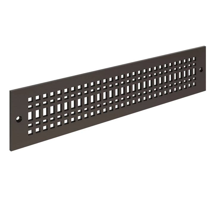 Linear Craftsman Toe Kick Vent Cover Toe Kick Reggio Register Company, LLC - VCU 2.25 x 10 (Overall 3.5 x 12) 3/16" Aluminum Oil Rubbed Bronze