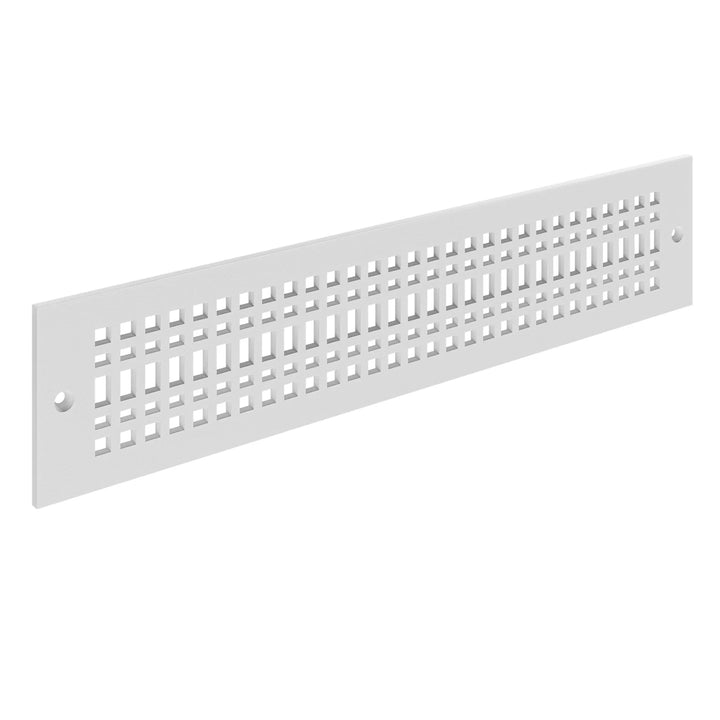 Linear Craftsman Toe Kick Vent Cover Toe Kick Reggio Register Company, LLC - VCU 2.25 x 10 (Overall 3.5 x 12) 3/16" Aluminum White