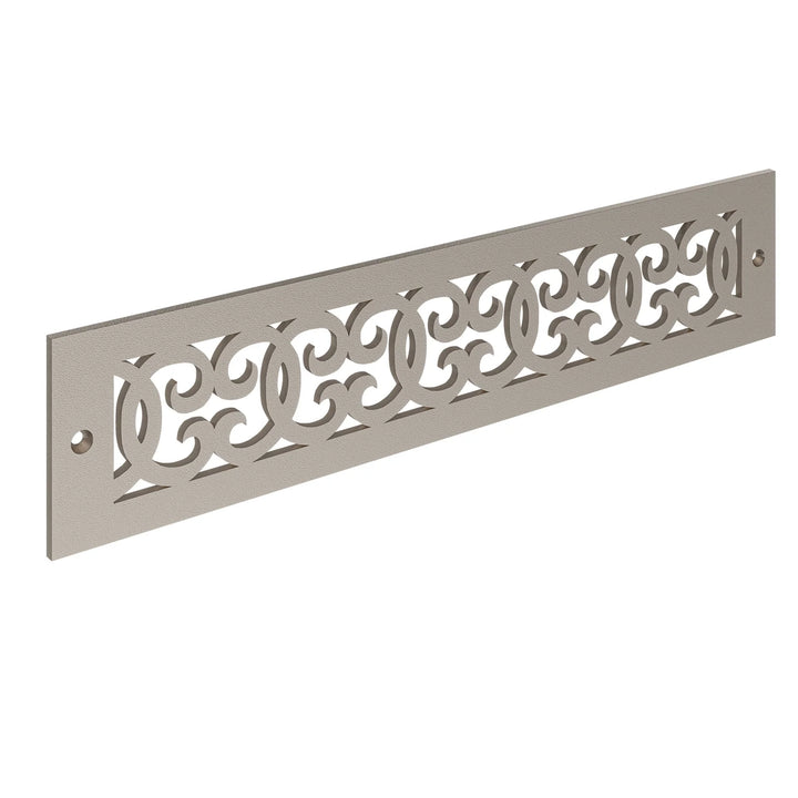 Versailles Toe Kick Vent Cover Toe Kick Reggio Register Company, LLC - VCU 2.25 x 10 (Overall 3.5 x 12) 3/16" Aluminum Champagne Bronze
