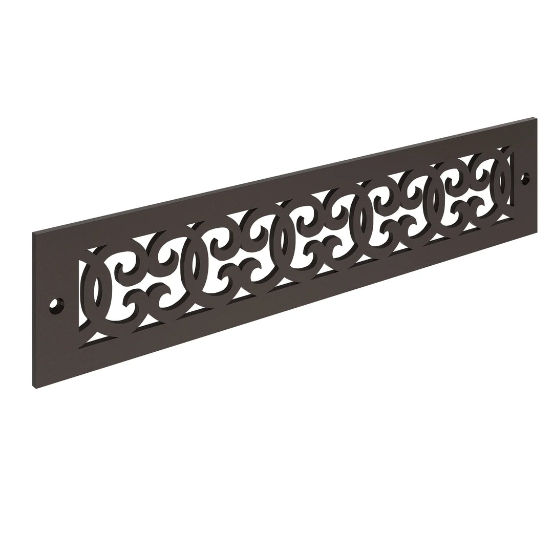 Versailles Toe Kick Vent Cover Toe Kick Reggio Register Company, LLC - VCU 2.25 x 10 (Overall 3.5 x 12) 3/16" Aluminum Oil Rubbed Bronze