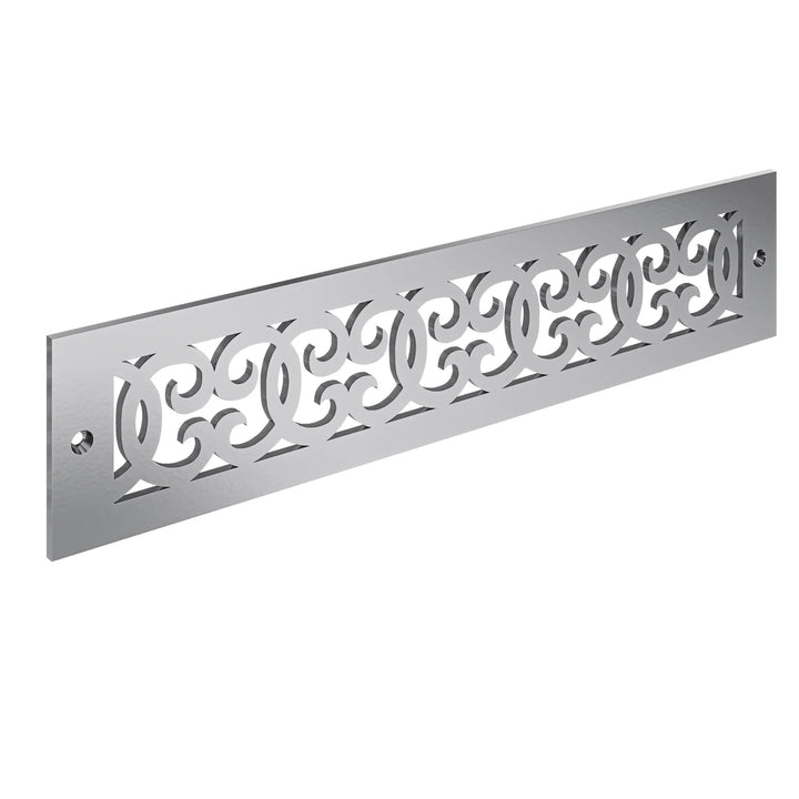 Versailles Toe Kick Vent Cover Toe Kick Reggio Register Company, LLC - VCU 2.25 x 10 (Overall 3.5 x 12) 3/16" Aluminum Silver