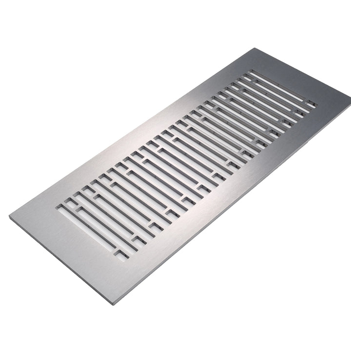 Abigail Design Vent Covers - Made to Order Vent Cover Reggio Register Company, LLC - VCU 2.25 x 10 (Overall 3.5 x 12) 3/16" Aluminum Satin Nickel